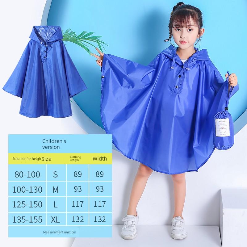 Children's Cloak Plus Size Raincoat Can Be Backpack Boy Girl Baby Fashion Cute Student Children Playing with Water Poncho