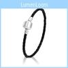 Fashionable Unisex Braided Leather Bracelet With Secure Titanium Steel Magnetic Clasp