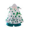 Bezauberndes zweiteiliges Sommerkleid-Set für kleine Mädchen, weich und leicht für Kleinkindalter eins bis drei