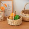 Fruit Bread Basket Breathable Rattan Basket Vegetable Storage Serving Basket for Wedding Home Party Photography