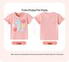 Summer 2026 Girls' Animal Print Short-Sleeve T-Shirt - European and American Fashion, Round Neck Children's Tee