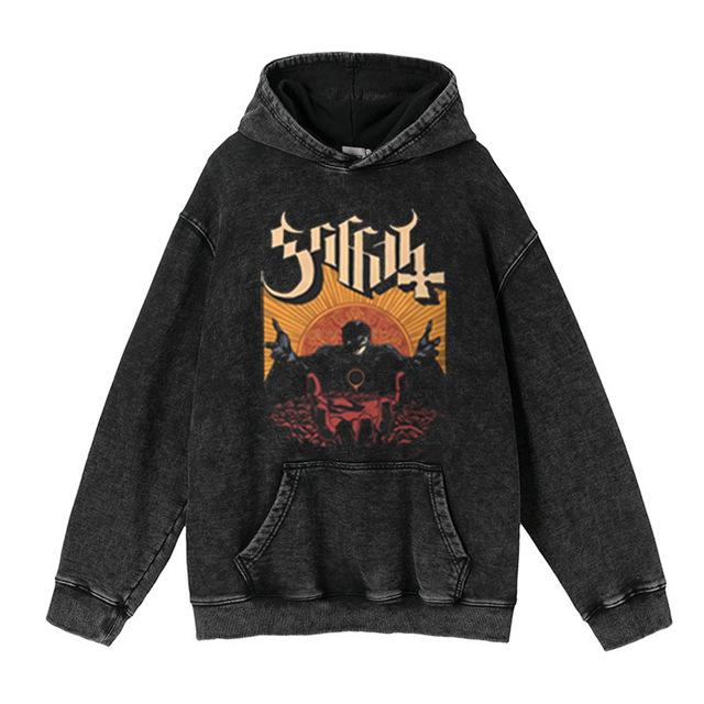 Nou Anime Peripheral Print Spălat Retro Pulover Hanorac Retro Jachetă Top Day Man