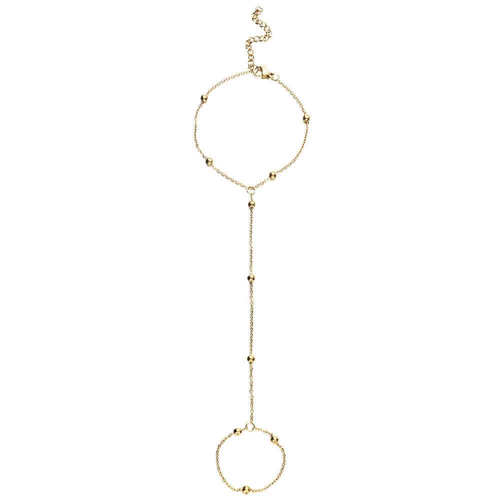 Hand Chain Bracelet Ring Bracelet Hand Chain  Gold Bracelets for Women Finger Chain Bracelet with  Set for Women