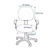 Print Armchair Cover Elastic Spandex Computer Seat Cover Modern Office Rotating Split Chair Cover Washable 2Pcs/Set