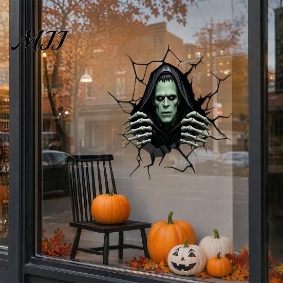 Bedroom Spooky Wall Stickers Halloween Stickers, Self Adhesive Vinyl Decals, Waterproof Removable Decals for Party Home Store Decor Peel And Stick