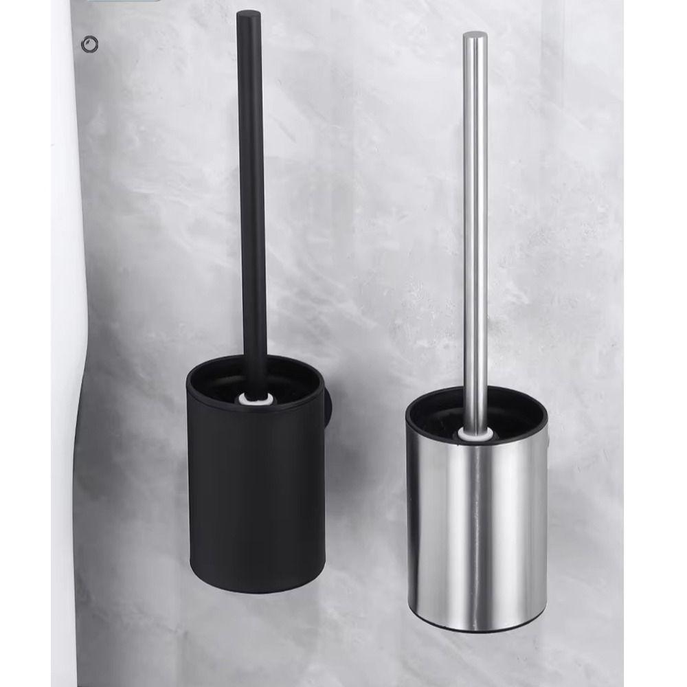 Stainless Steel Toilet Brush Set Non Perforated Floor Toilet Cleaning Tool  Home