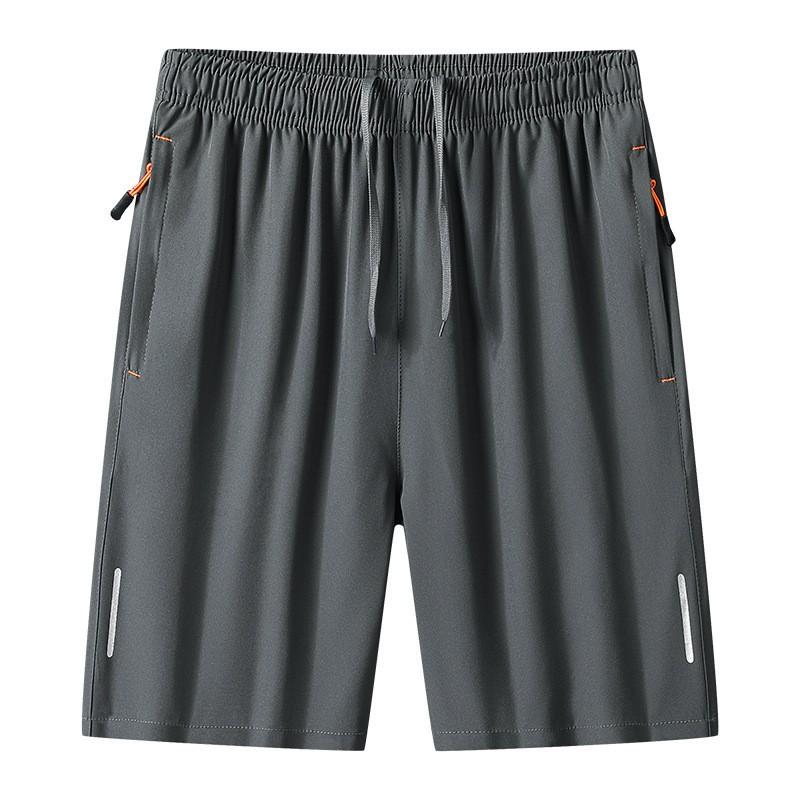 Summer Quick Drying Ice Silk Sports Casual Five Quarter Pants Plus Size Beach Men’s Shorts