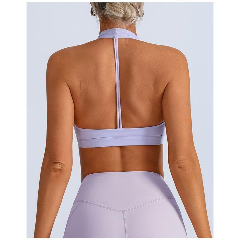 Cross-Border Fashion Sports Workout Bra Women's with Chest Pad Beauty Back High Elastic Quick-Drying Yoga Running Training Vest Bra