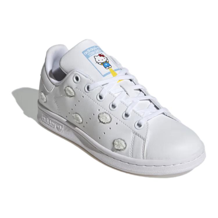 adidas Hello Kitty x Stan Smith J Embroidered Clouds Kids Sneakers White Cloud-White Grey-One IF7022