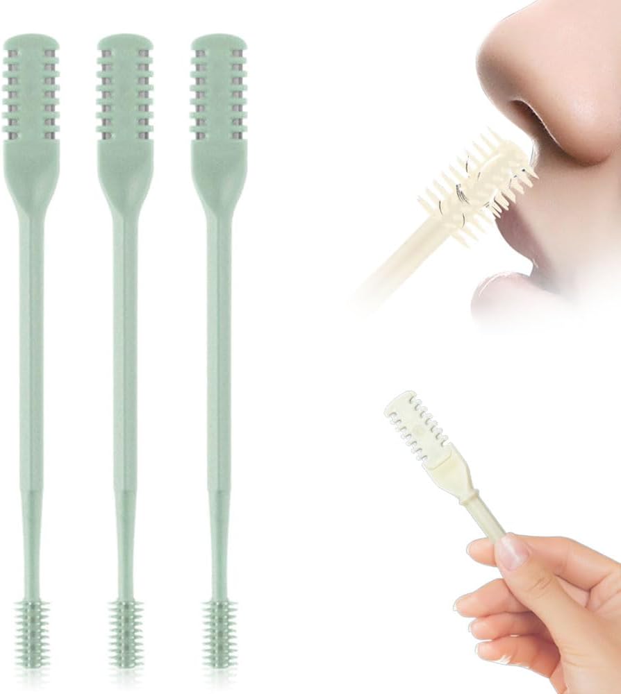 Nasal Hair Cutter,2025 Upgraded Manual 360° Rotating Nostril Hair Removal Tool Double Sided Nose Hair Blade,Nose Hair Trimmer