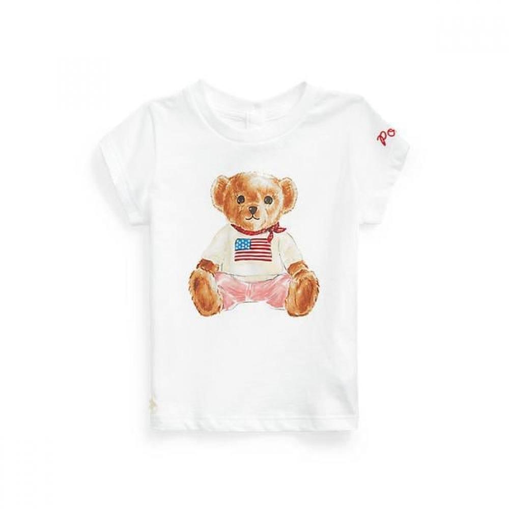 Ralph Lauren Baby Girl Polo Bear Cotton Jersey Tee Cwpotshf8020055100 12M