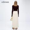 Edition Women's Lightweight Pure Wool Ribbed Sweater