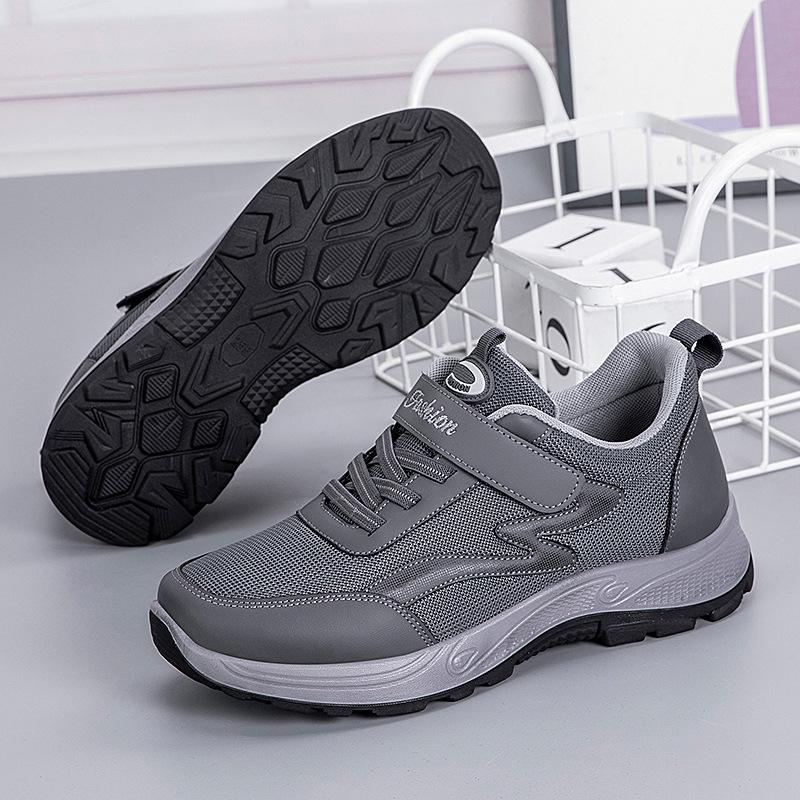Walking shoes autumn new Chinese mother shoes Velcro sneakers climbing sole sneakers women