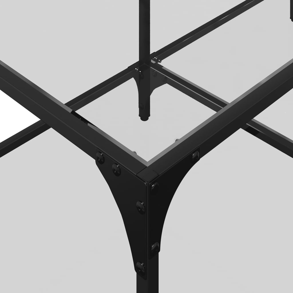 Coffee Table with Glass Top Transparent 98.5 X 50 X 40 Cm Steel