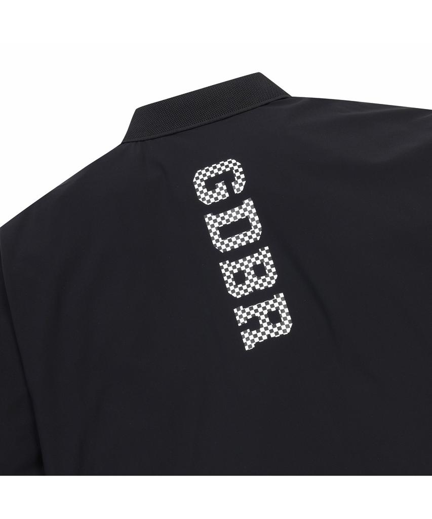 Goldeunbeeo (M) Checker Board Patterned Logo Collar T-Shirt G4Tam26411Bkx