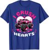 Cute Hearts Monster Truck Happy Valentines Day Love Unisex T-Shirt