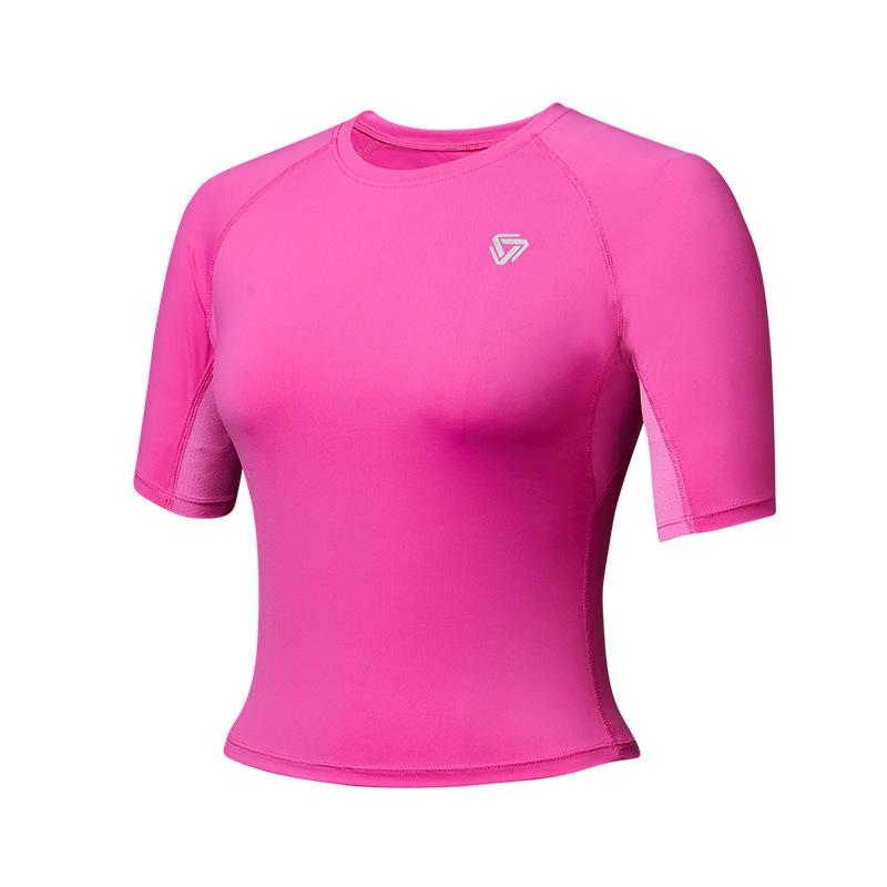 

Женский светоотражающий топ для йоги из лайкры - Ощущение обнаженности, короткий рукав для бега и фитнеса XL [60-68 kg]