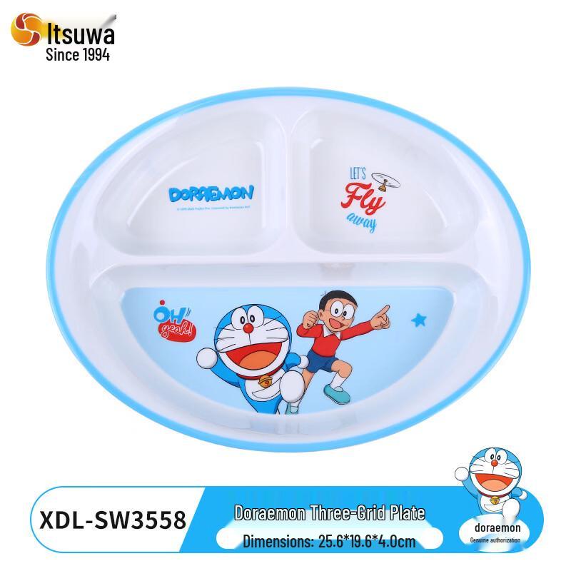 WUHE Kids 3-Compartment Melamine Plate (10-Pack)