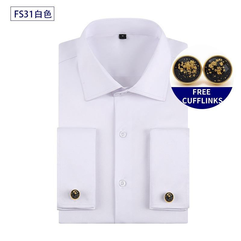 

Однотонная рубашка мужская для бизнеса, готовая к носке, на пуговицах, винтажная, удобная, оптовая S белый