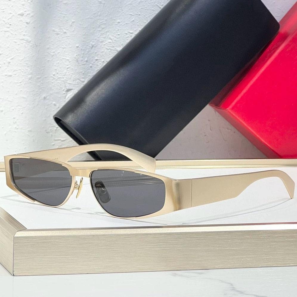 New Vintage Small Frame Cat Eye Sunglasses Women For Men Luxury Brand Designer Sun Glasses Punk Popular Outdoor Metal Shades