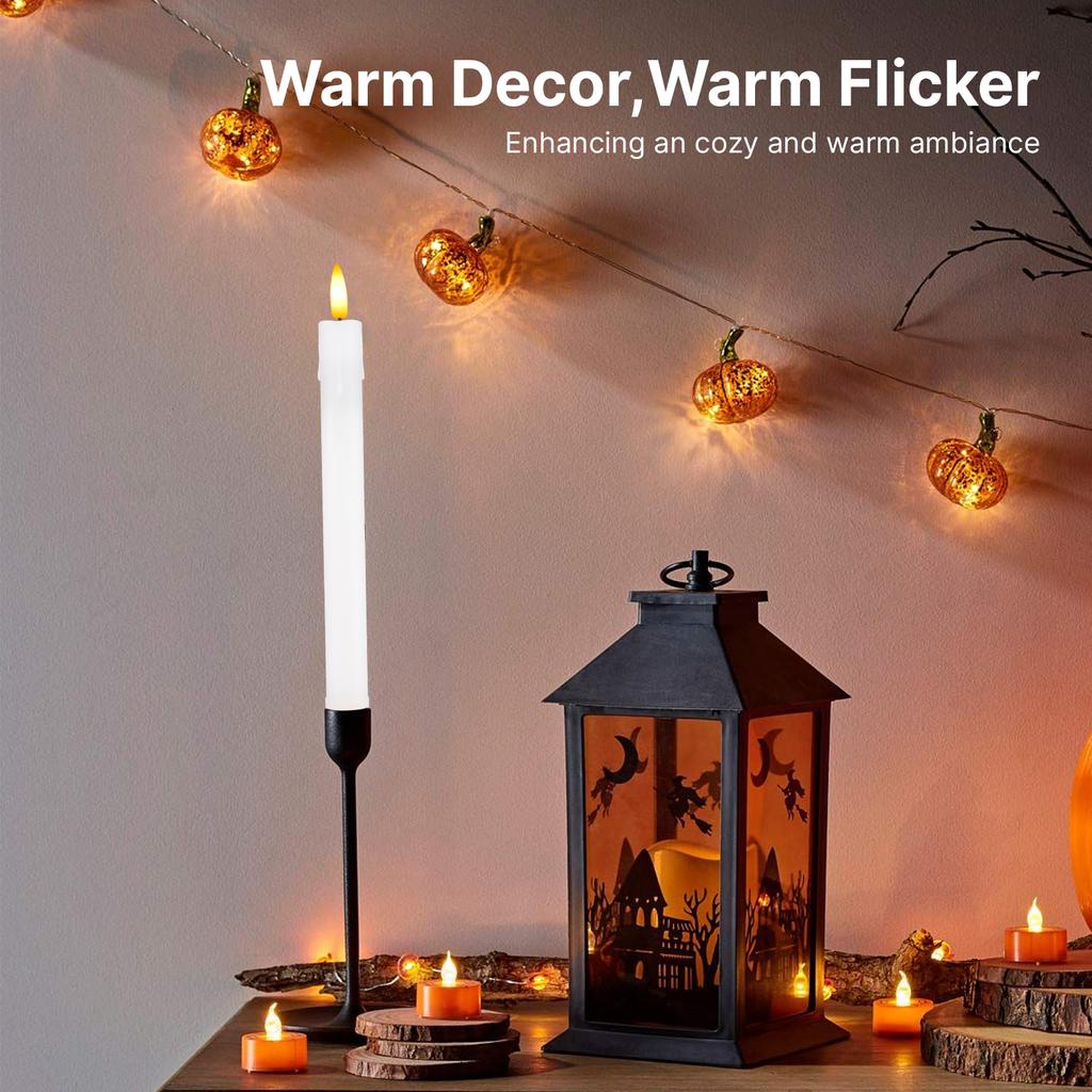 6 Pack Flameless Candles with Remote 2 Timer 2 Flicking Speed 5 Brightness Adjustable USB Operated