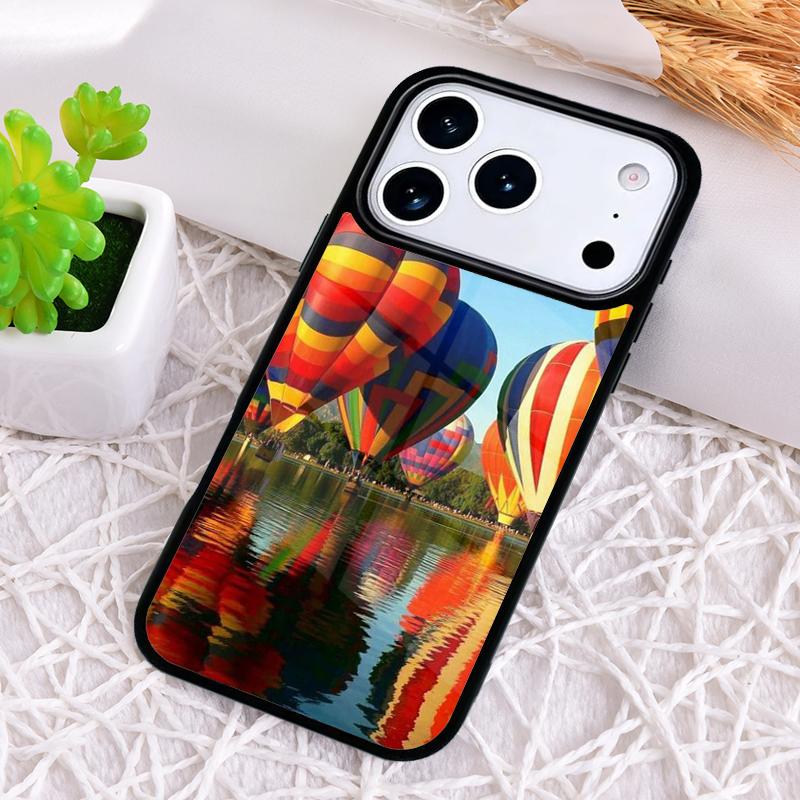 Hot Air Balloon Art Phone Case for iPhone 17 Air 16 15 11 12 14 13 Pro Max Shockproof Cover