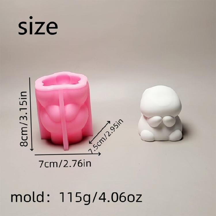Silicone Molds 3D Rabbits Candle Molds Epoxy Resin Molds Castings Molds Ornament Plasters Molds Candle Making Molds