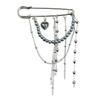 Sweet and cool black diamond love black gallstone necklace, accessories daily commuting items