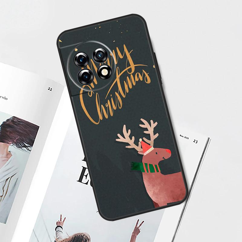 Merry Christmas Reindeer Case For OnePlus 12 11 10 9 Pro 9R 10R 12R 10T OnePlus Nord 3 2T CE 2 Lite N20 N10 Cover