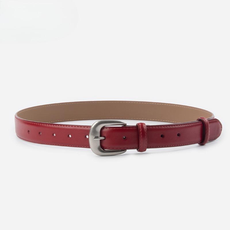 Genuine Leather Women's Belt Cowhide with Casual Pants Coat Jacket Decoration Simple and Versatile Women's Belt