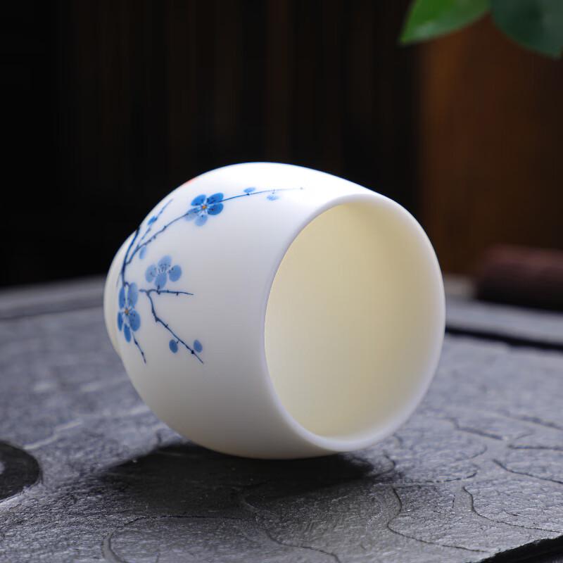 Hand-painted White Porcelain Master Tea Cup