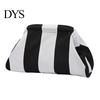 Women Clutch Purse Woven Striped Purse, Large Capacity Kiss Lock Cosmetic Bag Pouch, Summer Beach Vacation Evening Dumpling