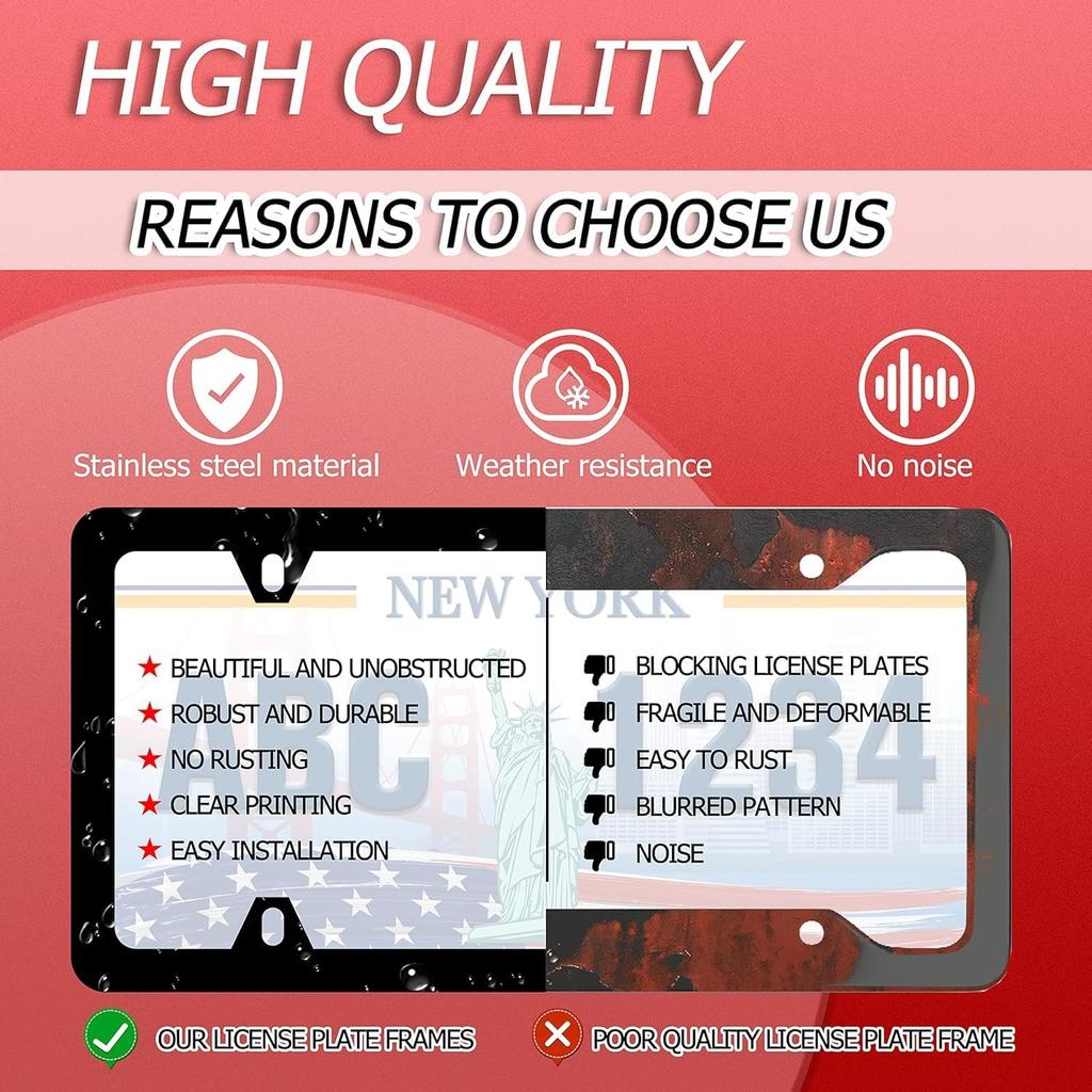 Beautiful Floral Print License Plate Frame Funny Stainless Steel Vintage Flower License Plate Frames Auto Parts Decoration With Screws License Plate