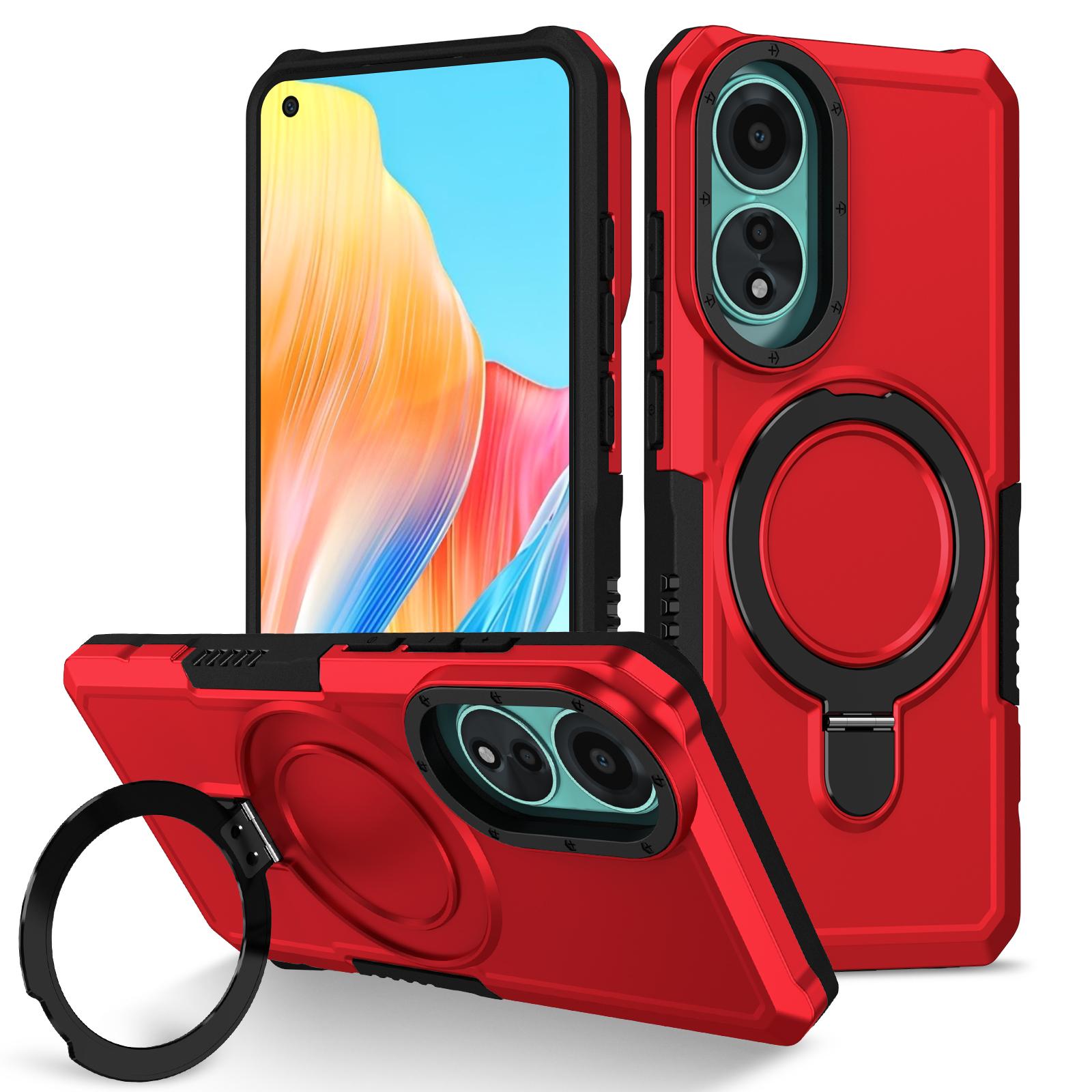 

for OPPO A78 4G/5G Phone Case,Invisible metal Ring Kickstand Tough Shockproof Case For OPPO A58 4G/5G,A18,A38 PC TPU&JUST CASE&OPPO A38