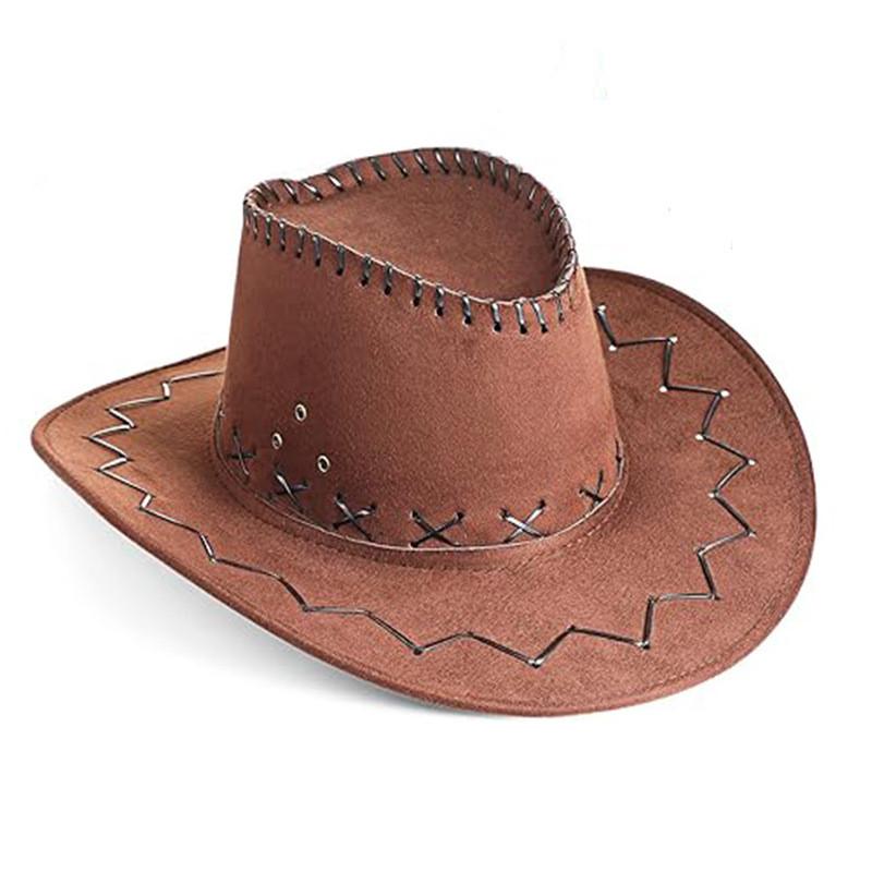 Fabric Cowboy Hat With Sun Shield For Cosplay And Holiday Celebrations