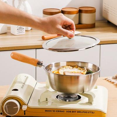 New Stainless Steel Milk Pot Thickened Single Handle Food Supplement Pot Multifunctional Noodle Pot