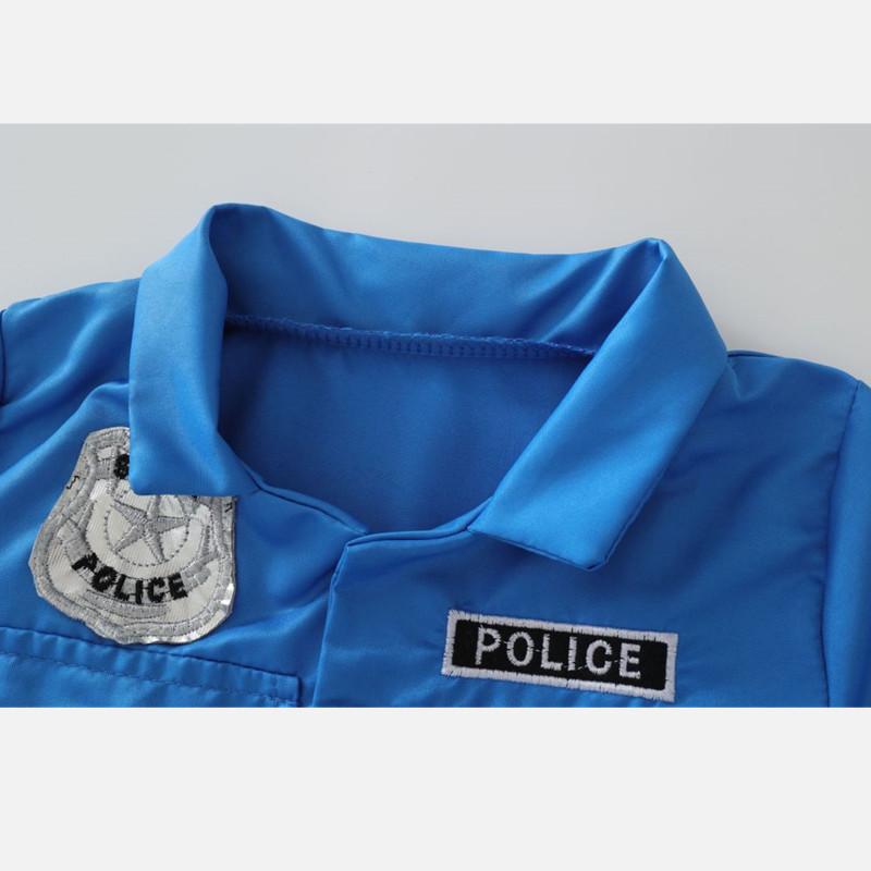 Gioco di Ruolo Polizia Vestito Vestiti per Travestimento Uniforme da Agente di Polizia Tute Costumi per Performance di Halloween