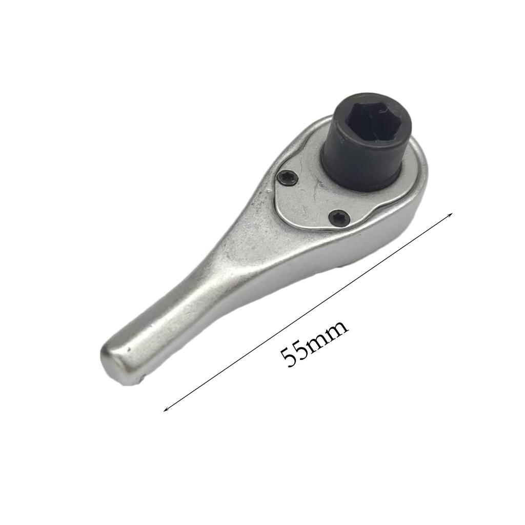 4 In 1 Mini Two-way Ratchet Socket Wrench With Non-Slip Grip For 1/4inch Screwdriver Bit Repair Detachable Steel Tool