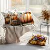 Autumn Flowers Pumpkin Pillowcase Printed Polyester 45X45Cm Throw Pillowcover Decorative Sofa Cushion Pillowslip Home Decor