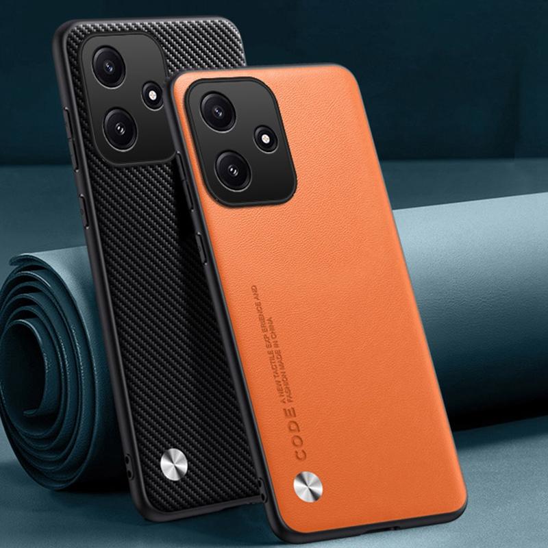 Luxury PU Leather Case For Xiaomi Redmi 12 4G Redmi12 5G Back Cover Silicone Full Protection Phone Case For Poco M6 Pro 5G Coque