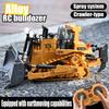 Remote Control Bulldozer Toy Metal Dozer Vehicle for Boys Kids Christmas Birthday Gifts Model Construction Toy