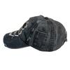 Skull Embroidery Washed Distressed Vintage Baseball Cap Man Woman Ripped Hole Hip Hop Punk Hat