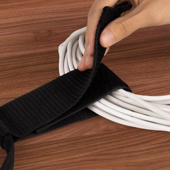 Easy-Carry Storage Strap Heavy-Duty Hook And Loop Cable Organizer Cord Carrying Strap with Handle Storage Strap for Pool Hoses Garden Hoses Extension