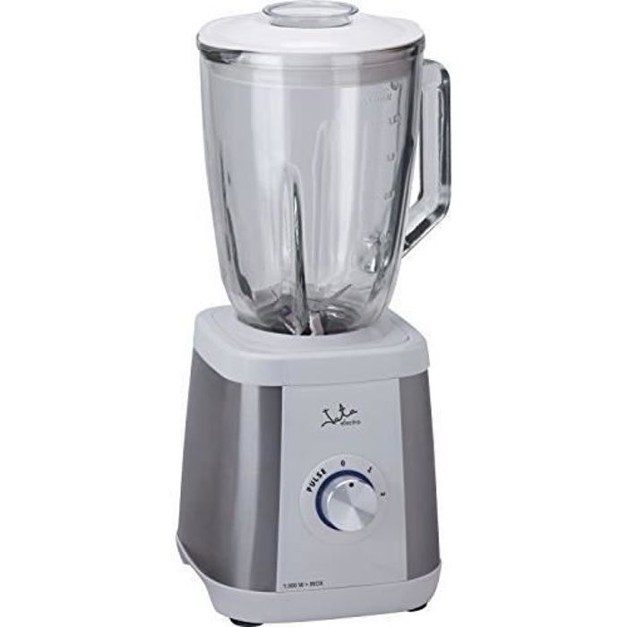 Mixeur - JATA - BT797 - 1000 W - Carafe en verre 1,5 l - Couleur gris
