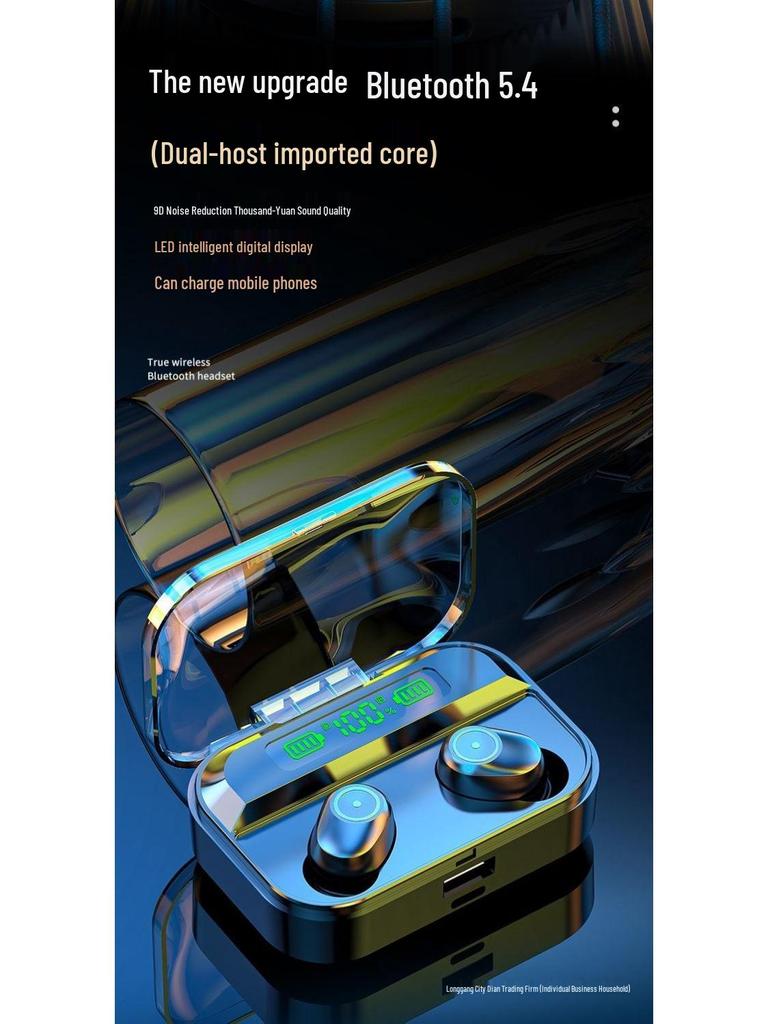 Bluetooth 5.4 Wireless Dual Mini In-Ear Earbuds for Huawei, OPPO, Apple, Vivo - Over-Ear Sports Headphones