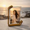 Transparent L-shaped Tabletop Stand Modern Poster Frame Creative Menu Frame Tabletop Display