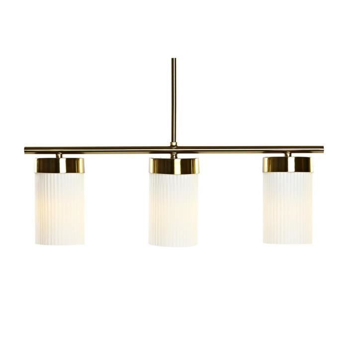 Suspension - Doré et Blanc - 60 x 15 x 25 cm - Design Contemporain - Éclairage Intérieur