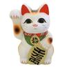 New Good White Luck, Japanese-Made Maneki-neko (Tokoname Ware) 7-inch Right,