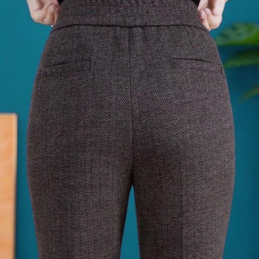 

Woolen High-Waisted Micro-Flare Pants for Women - 2025 Slimming Drape Style 29/XL (105-115 jin)