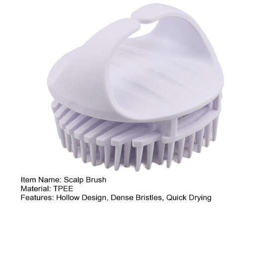 Massage Comb Hollow Design Scalp Comfortable Handle Compact Hair Shampoo Washing Brush Salon Supply